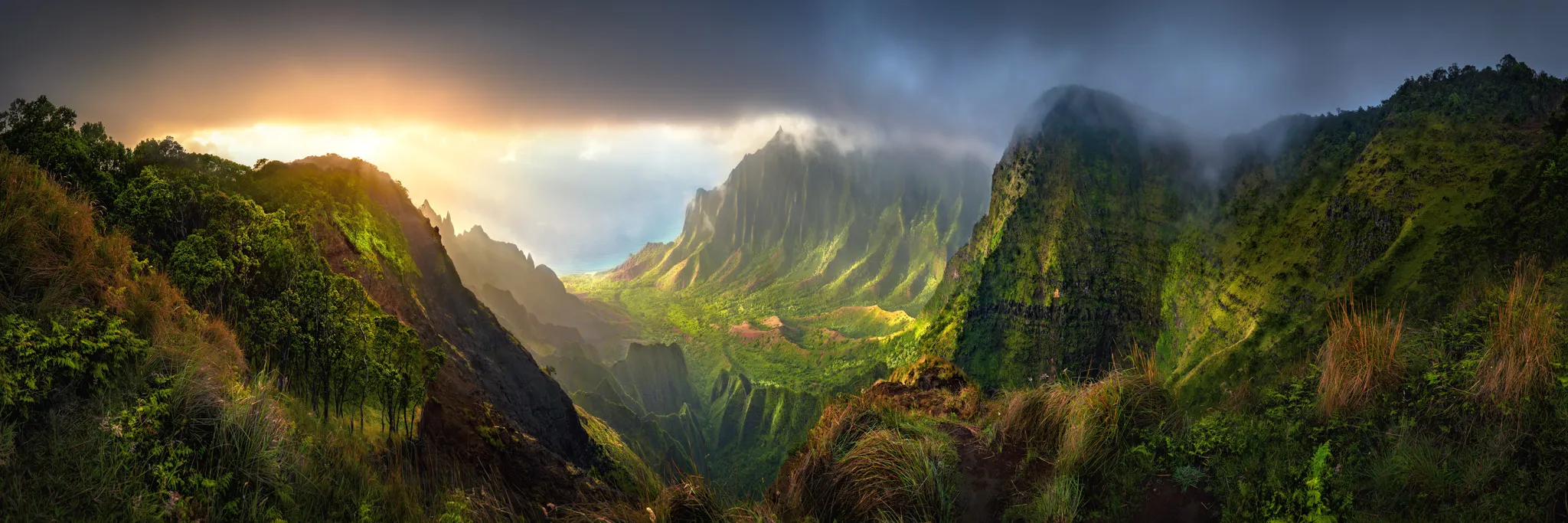 napali-coast-sunset-kauai